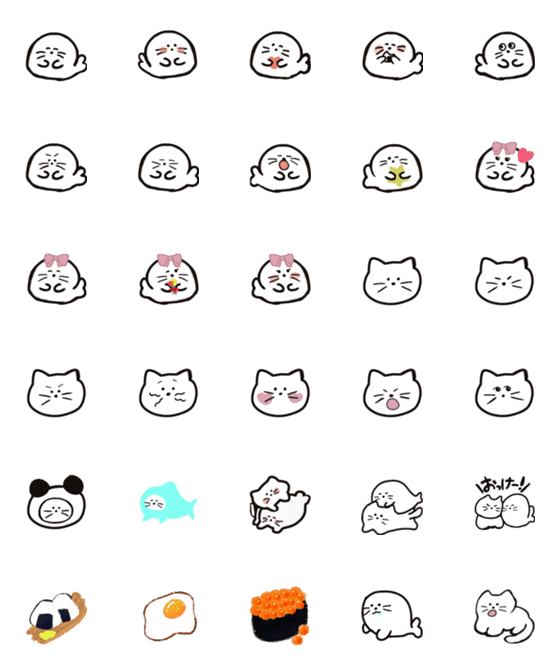 [LINE絵文字]アザとわんわんねこの絵文字の画像一覧