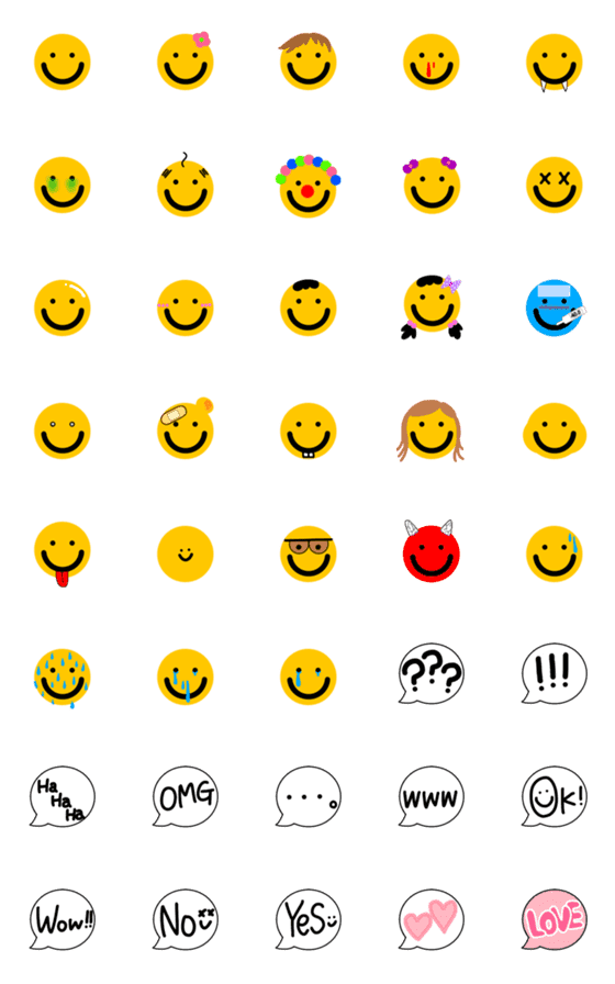 [LINE絵文字]ニコちゃんの色んな顔の画像一覧