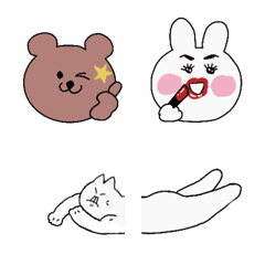 [LINE絵文字] おもしろい顔★オタクっぽいゆるめ絵文字の画像