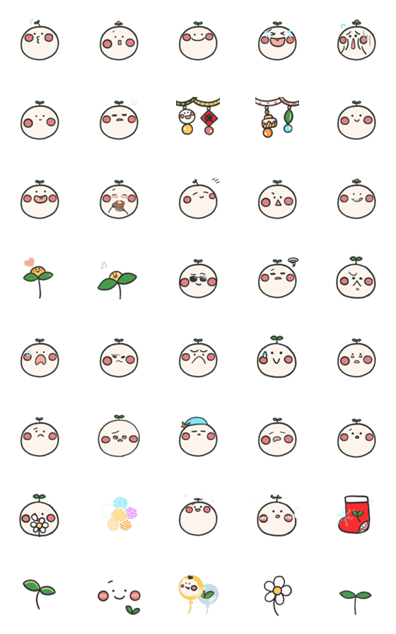 [LINE絵文字]Baby seedling and flowerの画像一覧