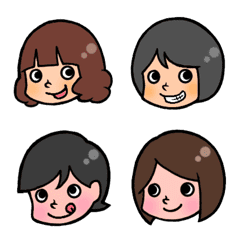 [LINE絵文字] なかよし4人組の画像