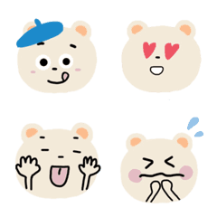 [LINE絵文字] Cream bear emoticonsの画像