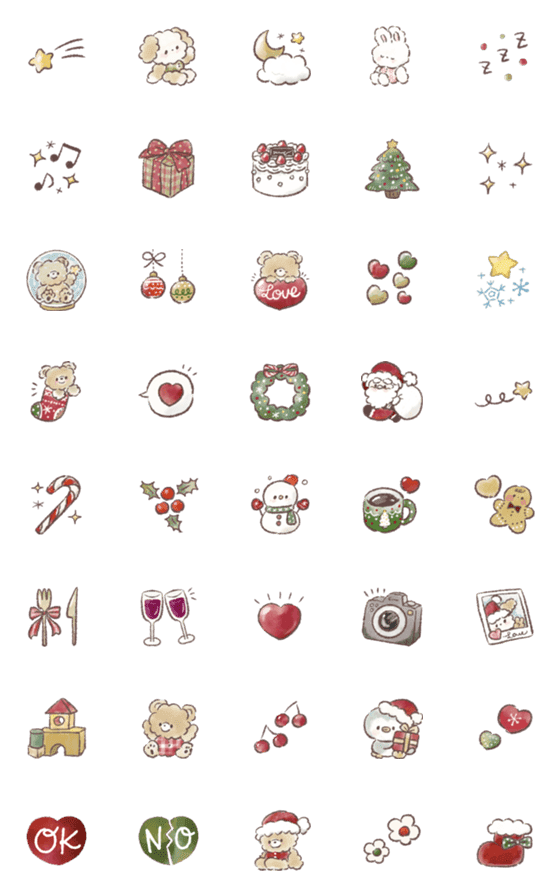 [LINE絵文字]♡かわいいクリスマス♡の画像一覧