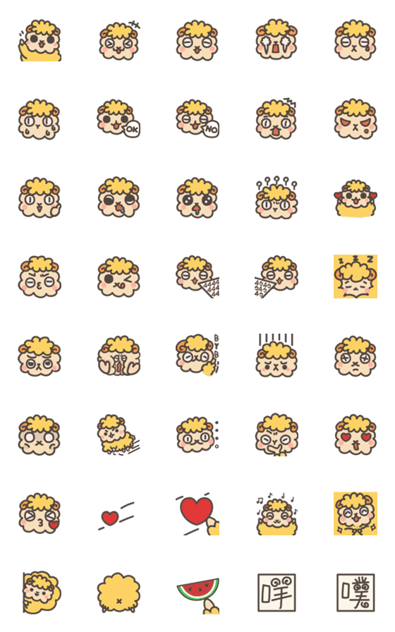 [LINE絵文字]lemon sheepの画像一覧