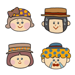 [LINE絵文字] 帽子kidsの画像