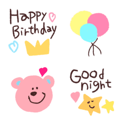 毎日使えるcolorfulベア♡の絵文字メイン画像