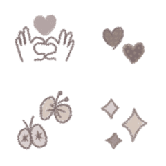 [LINE絵文字] シンプルなクレヨン絵文字 もかの画像
