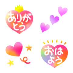 [LINE絵文字] 動く♡ハートMix♥ 季節の挨拶♥ 修正版の画像