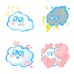 [LINE絵文字] Cloudy moodの画像