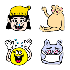 [LINE絵文字] ❤️ブサイク年末年始2❤️再販の画像