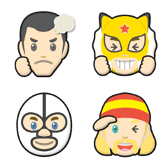 [LINE絵文字] プロレス レジェンドレスラー 絵文字の画像