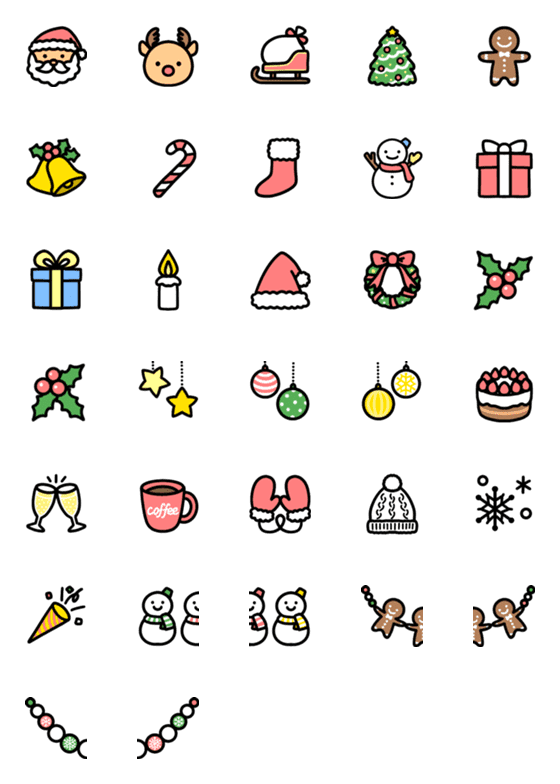[LINE絵文字]クリスマス絵文字:)の画像一覧