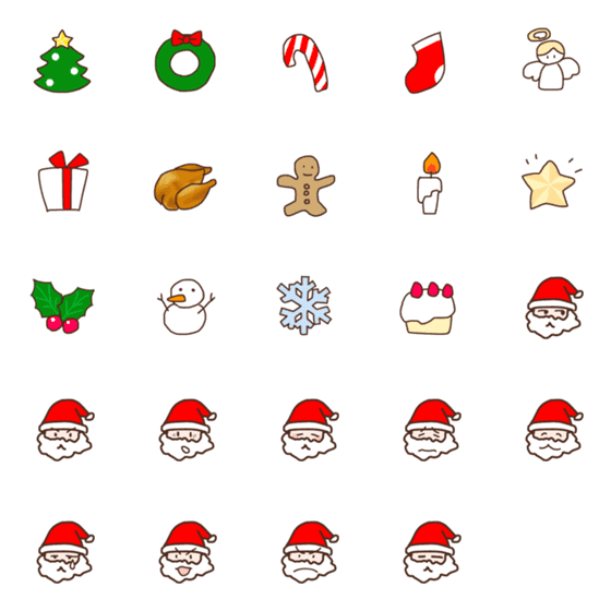 [LINE絵文字]クリスマス前とかに使える絵文字の画像一覧