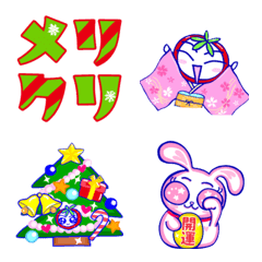 [LINE絵文字] 秋冬☆年末年始♦イチゴちゃんマン10の画像