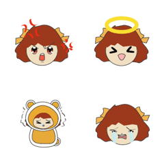 [LINE絵文字] Orange Sister Rich Emotional Stickersの画像