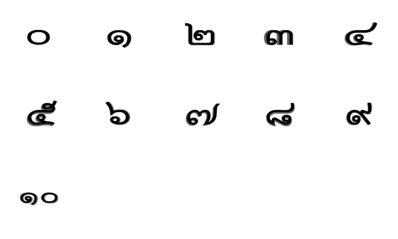 [LINE絵文字]Thai numbers.の画像一覧