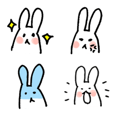 [LINE絵文字] everyday rabbit face emojiの画像