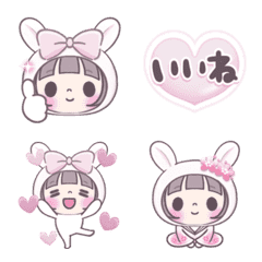 ▶︎動く【くりーむ】うさぎ＆ねこ  - 冬 -の絵文字メイン画像