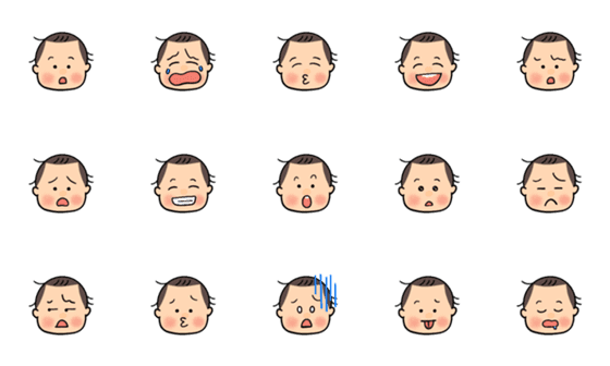 [LINE絵文字]ななちゃんスマイル1の画像一覧