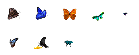 [LINE絵文字]蝶々の世界の画像一覧
