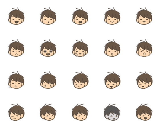[LINE絵文字]おっとサンの顔絵文字の画像一覧