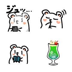 [LINE絵文字] ぶちゅくま 絵文字 2の画像