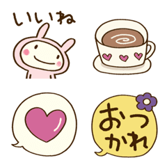 [LINE絵文字] ゆるい☆どちウサ絵文字の画像