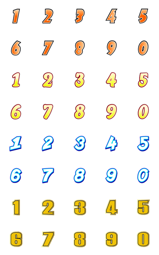 [LINE絵文字]Number emoji 60の画像一覧