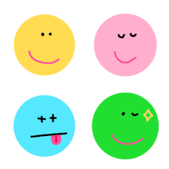 [LINE絵文字] シンプル⭐︎にこにこcolorfulの画像