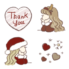 [LINE絵文字] 冬♡クリスマス♡お正月 emojiの画像