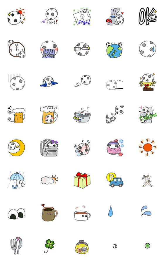 [LINE絵文字]楽しいね ♩ サッカー 絵文字の画像一覧