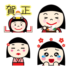 [LINE絵文字] 動く！冗談はよしこちゃん お正月 再販の画像