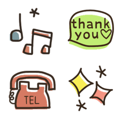 大人可愛いイラスト絵文字♩の絵文字メイン画像
