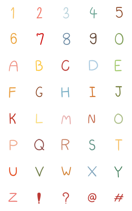 [LINE絵文字]123 ＆ ABC Emojiの画像一覧