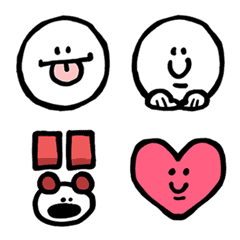 [LINE絵文字] eeMOJI リアクション3＆マーク1[改定版]の画像