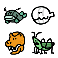 [LINE絵文字] eeMOJI 水中生物2＆恐竜＆虫の画像