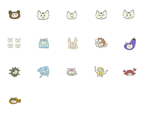 [LINE絵文字]E-collar catの画像一覧