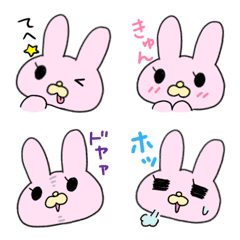 ピンクなうさぎの絵文字の絵文字メイン画像
