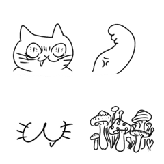 [LINE絵文字] おせあん草ネコ絵文字2022冬の画像