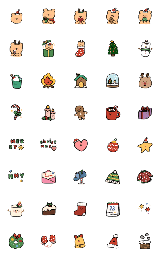 [LINE絵文字]Christmas bonbonの画像一覧