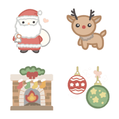 [LINE絵文字] Christmas New Year Emoji Cuteの画像