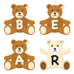 ならべて テディベア アルファベットの絵文字メイン画像