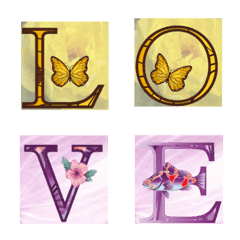 [LINE絵文字] Letter/Number free matching #2の画像