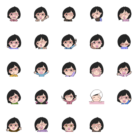 [LINE絵文字]まゆちん_絵文字1の画像一覧