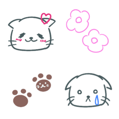 [LINE絵文字] シンプルでかわいくて使いやすいねこの画像