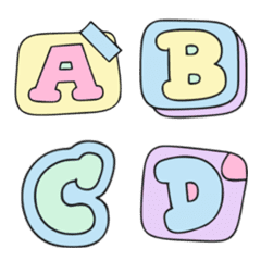 [LINE絵文字] A-Z cute letters v.1の画像