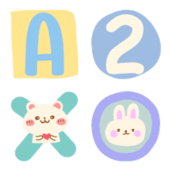[LINE絵文字] emoji abc and number V.2の画像