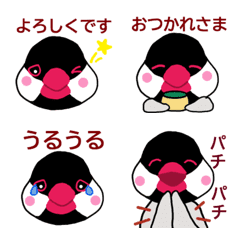 [LINE絵文字] 言葉入り並文鳥の絵文字の画像