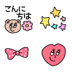 [LINE絵文字] ⭐︎cute便利な絵文字⭐︎の画像