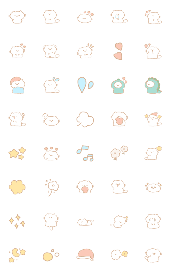 [LINE絵文字]CatemojiCuteの画像一覧